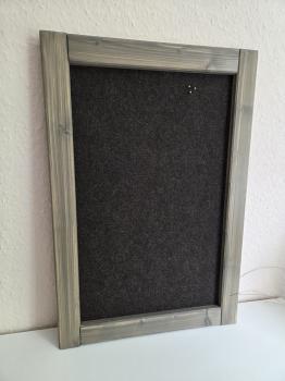 Filztal - Memotafel in Landhausgrau und Filz in Graphit