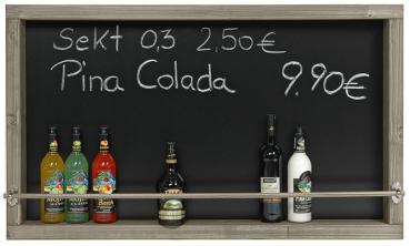 Große Kreidetafel als Wandbar für die Gastronomie oder zu Hause