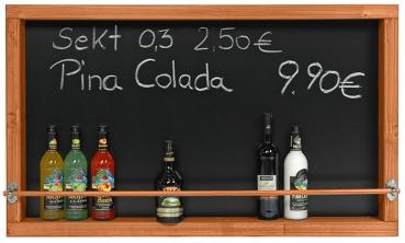 Wandbar als Kreidetafel für die Gastronomie