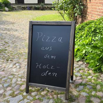 Kundenstopper Aufsteller in der Farbe Schwarz