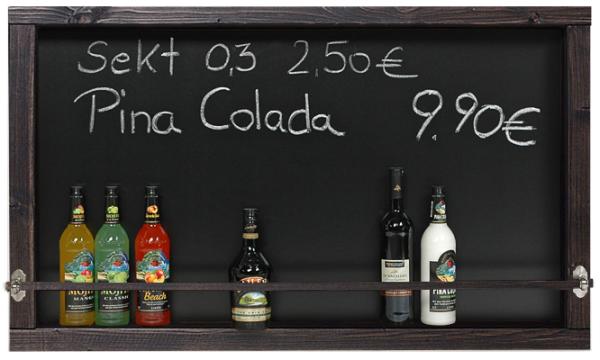 Weinregal Wandbar als Kreidetafel