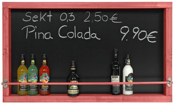 Küchenregal als Wandbar zum beschreiben mit Kreide